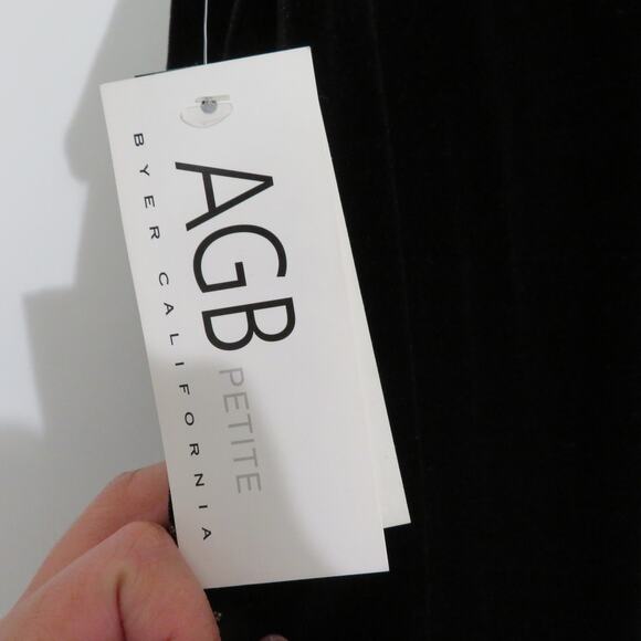 AGB Byer California Womens Sz M Black Gold Embellished Top Y2K Sequin Velvet NWT - Picture 6 of 6